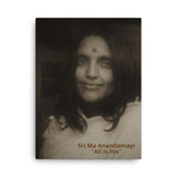 Canvas - Hindu Saint Ananda Mayi Ma - or Bliss permeated Mother - CV-MA-1019 IMAGES OF GOD