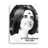 Canvas - Hindu Saint Ananda Mayi Ma - or Bliss permeated Mother - CV-MA-1028 IMAGES OF GOD