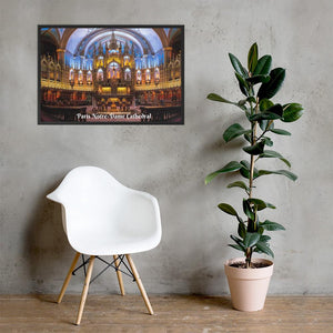 Enhanced Matte Paper Framed Poster (cm) - Paris Notre-Dame Cathedral  - Christianity IMAGES OF GOD