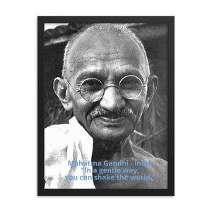 Enhanced Matte Paper Framed Poster (in) -  Mahatma Gandhi - India IMAGES OF GOD