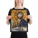 Enhanced Matte Paper Framed Poster (in) - Icon of Jesus Christ from the Cathedral of Hagia Sophia - Istanbul  - Christianity IMAGES OF GOD