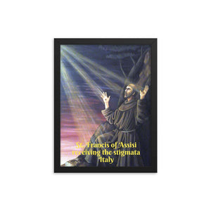 Enhanced Matte Paper Framed Poster (in) - Saint Francis of Assisi receiving the stigmata - Italy - Christianity IMAGES OF GOD