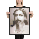 Enhanced Matte Paper Framed Poster (in) - Sri Aurobindo - India IMAGES OF GOD