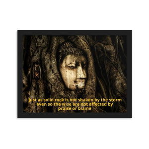 Framed matte paper poster - Buddha`s head in a tree, Ayutthaya, Thailand IMAGES OF GOD