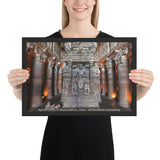 Framed photo paper poster - Ajanta Cave #25 in Maharashtra, India - Ancient  Buddhist monastery  IMAGES OF GOD