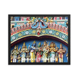 Framed poster -  Statues of Hindu gods - entrance to a Hindu temple IMAGES OF GOD