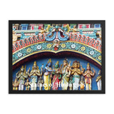 Framed poster -  Statues of Hindu gods - entrance to a Hindu temple IMAGES OF GOD