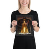 Framed poster - A golden standing Buddha halfway up the Mandalay Hill in central Myanmar IMAGES OF GOD