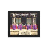Framed poster - Ceremony in Confucian Temple in Taipei - Taiwan - Confucious IMAGES OF GOD