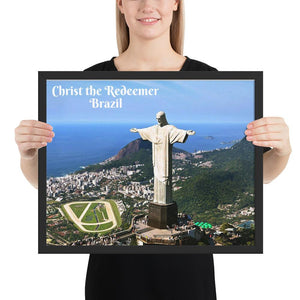 Framed poster - Christ the Redeemer - Brazil - Monument - South America - Catholicism IMAGES OF GOD