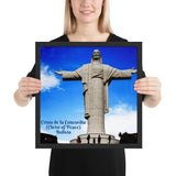 Framed poster - Cristo de la Concordia (Christ of Peace) - Bolivia - South America - Monument Jesus Christ - Catholicism IMAGES OF GOD