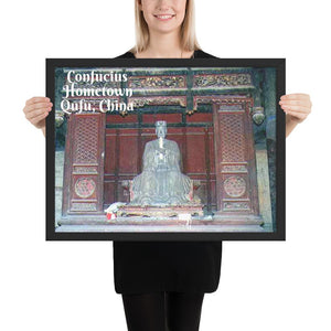 Framed poster - Framed poster -  Confucius temple in Qufu - The Worlds Teacher - Political and Spiritual Master - Confucianism - China IMAGES OF GOD