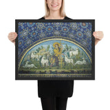 Framed poster - Good Shepherd Mosaic -  Mausoleum of Galla Placidia - Italy - Europe - Jesus Christ - Catholicism IMAGES OF GOD