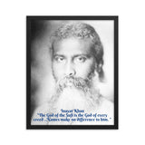 Framed poster - Inayat Khan - Sufi Master, philosopher and musician - India - Islam IMAGES OF GOD