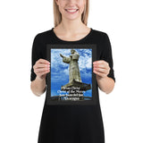 Framed poster - Jesus Christ Christ of the Mercy - San Juan del Sur - Nicaragua - Central America - Catholicism IMAGES OF GOD