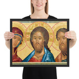 Framed poster - Jesus John and Virgn Mary - the Prosopon School of Iconology - Russia Othodox Church -  Jesus Christ - Catholicism IMAGES OF GOD