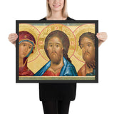 Framed poster - Jesus John and Virgn Mary - the Prosopon School of Iconology - Russia Othodox Church -  Jesus Christ - Catholicism IMAGES OF GOD