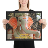 Framed poster - Lord Ganesh Fills Your Home With Prosperity & Fortune - Hinduism IMAGES OF GOD