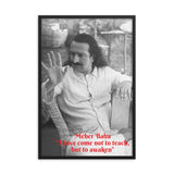 Framed poster - Meher Baba -  "I have come not to teach, but to awaken"  - Hinduism -  India IMAGES OF GOD