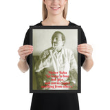 Framed poster - Meher Baba - "So learn to love and give, and not to expect anything from others."  - Hinduism -  India IMAGES OF GOD