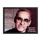 Framed poster - Monseñor Romero - Catholic - El Salvador - a Martyr IMAGES OF GOD