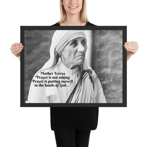 Framed poster - Mother Teresa of Calcutta - Saint - Catholic Church IMAGES OF GOD