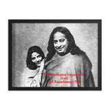 Framed poster - Paramahansa Yogananda visits Sri Ananada Mayi Ma IMAGES OF GOD