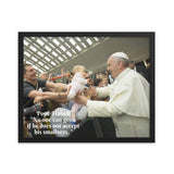 Framed poster - Pope Francis on the importance of families - Catholic Church IMAGES OF GOD