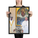 Framed poster - Pope Francis visit to UAE  - Catholic Church IMAGES OF GOD