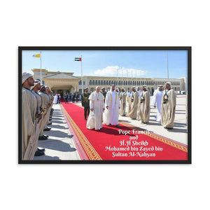 Framed poster - Pope Francis visits UAE - Catholic Church IMAGES OF GOD