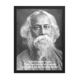 Framed poster - Rabindranath Tagore - Poet/Writer/Spiritual influence - Hinduism IMAGES OF GOD