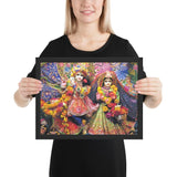 Framed poster - Radha-Krishna - Bliss of Divine Love - Bhakti - Hinduism (horizontal) IMAGES OF GOD