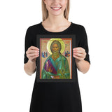 Framed poster - Religious Orthodox icon - Prosopon - Christ the Pantocrator ("All-powerful") -  Jesus Christ - Catholicism IMAGES OF GOD