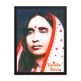 Framed poster - Sarada Devi - Spiritual companion of Sri Ramakrishna - Hinduism IMAGES OF GOD
