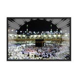 Framed poster - The Sacred Mosque - (Great Mosque of Mecca) - Arabic - Mecca - Islam, with special radiant effect IMAGES OF GOD