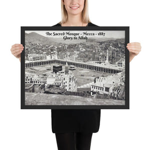 Framed poster - The Sacred Mosque - (Great Mosque of Mecca) - Arabic - Mecca - Saudi Arabia in 1887 IMAGES OF GOD