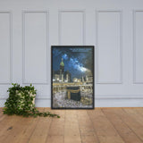 Framed poster - The Sacred Mosque - (Great Mosque of Mecca) - Arabic - Mecca at Night - Allah is the Greatest. IMAGES OF GOD