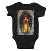 Infant Bodysuit - A golden standing Buddha halfway up the Mandalay Hill in central Myanmar IMAGES OF GOD