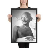 Mahatma Gandhi - India - If you want real peace in the world, start with children - Hinduism IMAGES OF GOD