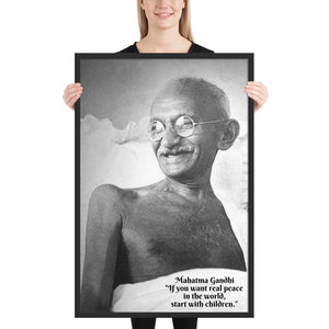 Mahatma Gandhi - India - If you want real peace in the world, start with children - Hinduism IMAGES OF GOD