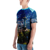 Men's T-shirt - Awresome Aerial view of Rio de Janeiro with Christ Redeemer and Corcovado Mountain. Brazil. IMAGES OF GOD