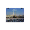 Poster -  The Sacred Mosque - (Great Mosque of Mecca) - Praise to Allah - Arabic - Mecca - Islam IMAGES OF GOD