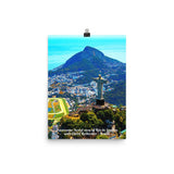 Poster - Awresome Aerial view of Rio de Janeiro with Christ Redeemer and Corcovado Mountain. Brazil. IMAGES OF GOD