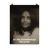 Poster - Hindu Saint Ananda Mayi Ma - or Bliss permeated Mother - ID-MA-1016 IMAGES OF GOD