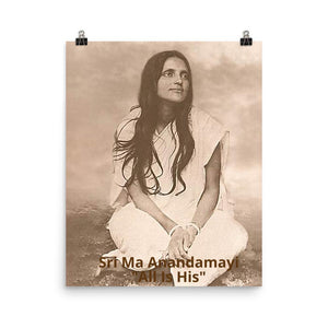 Poster - Hindu Saint Ananda Mayi Ma - or Bliss permeated Mother - ID-MA-1018 IMAGES OF GOD