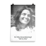 Poster - Hindu Saint Ananda Mayi Ma - or Bliss permeated Mother - ID-MA-1019 IMAGES OF GOD