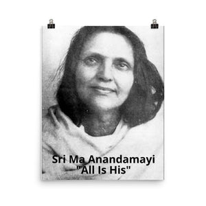 Poster - Hindu Saint Ananda Mayi Ma - or Bliss permeated Mother - ID-MA-1022 IMAGES OF GOD