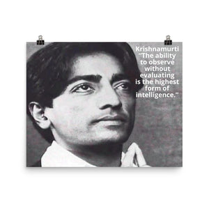 Poster - Jiddu Krishnamurti - Independent Spiritual Master - India IMAGES OF GOD