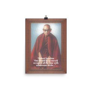 Poster - Mahasi Sayadaw - was a Burmese Theravada  monk - Buddhism IMAGES OF GOD