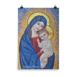 Poster - Mosaic of the Virgin Mary, Catholicism. IMAGES OF GOD